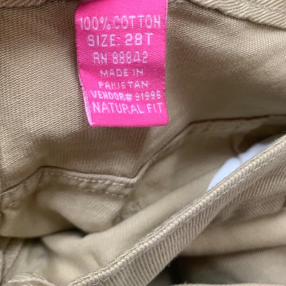 Woman Within Natural Fit 28T Khaki Cotton Pants - Picture 4 of 5